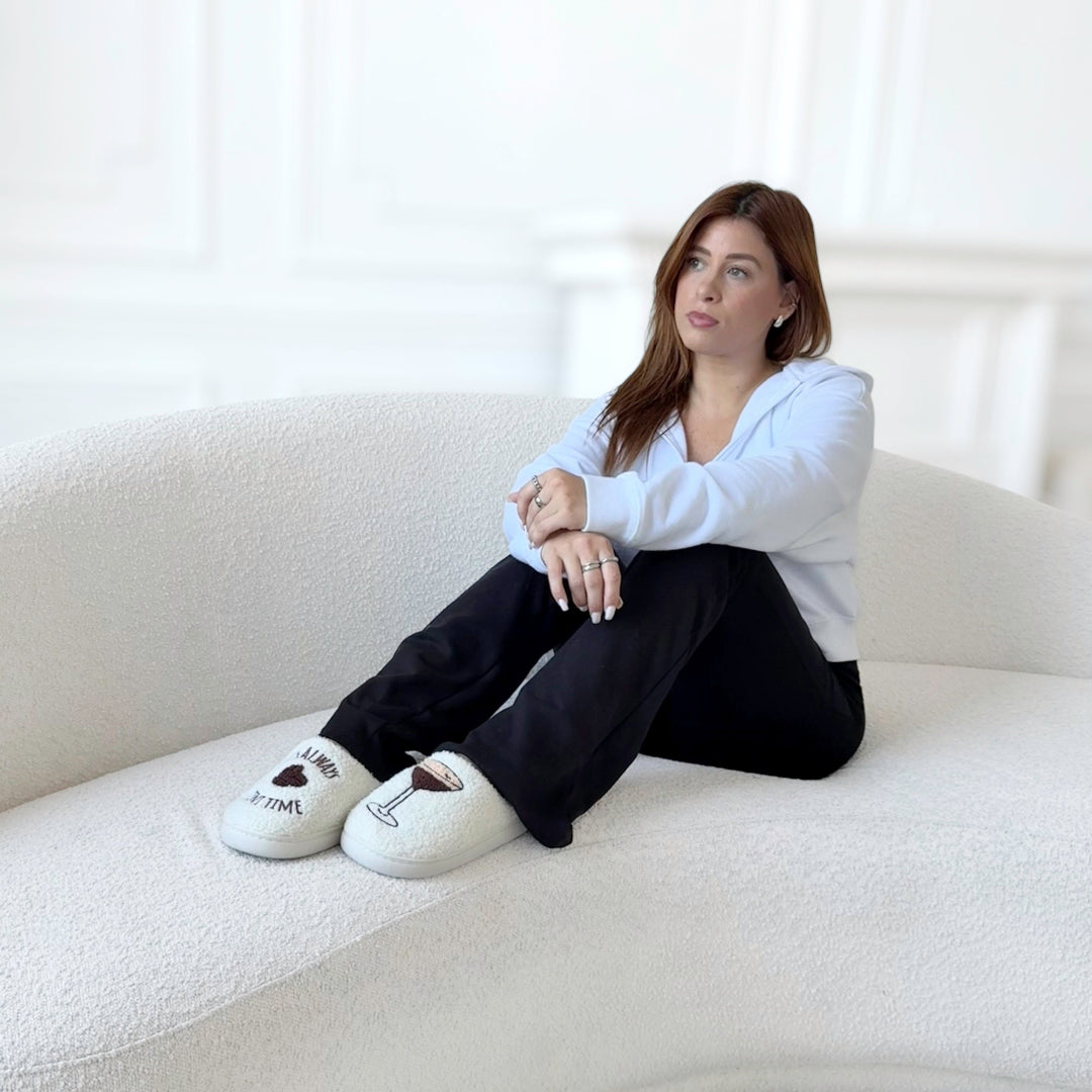 Espresso Martini Plush Slippers
