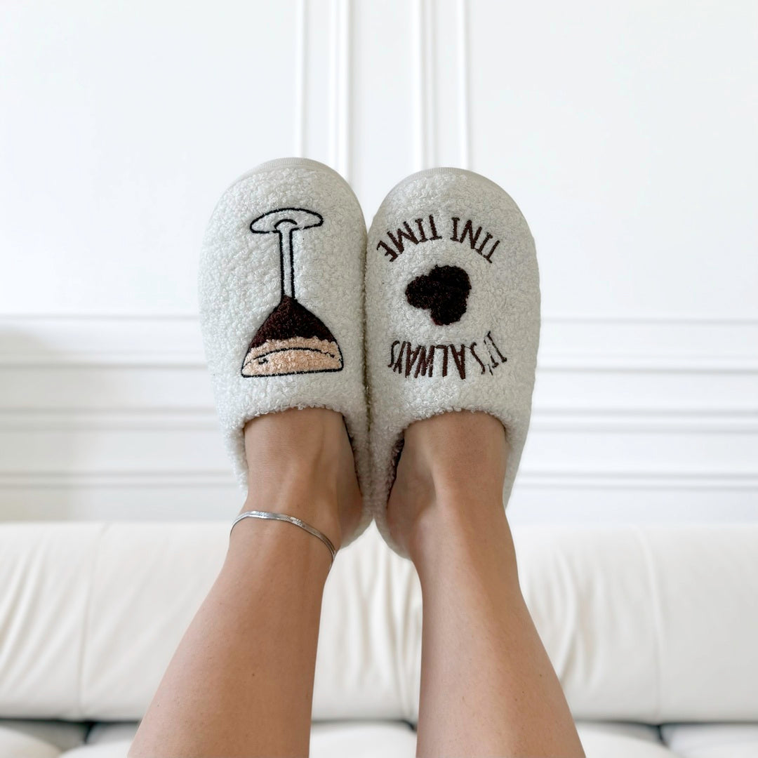 Espresso Martini Plush Slippers