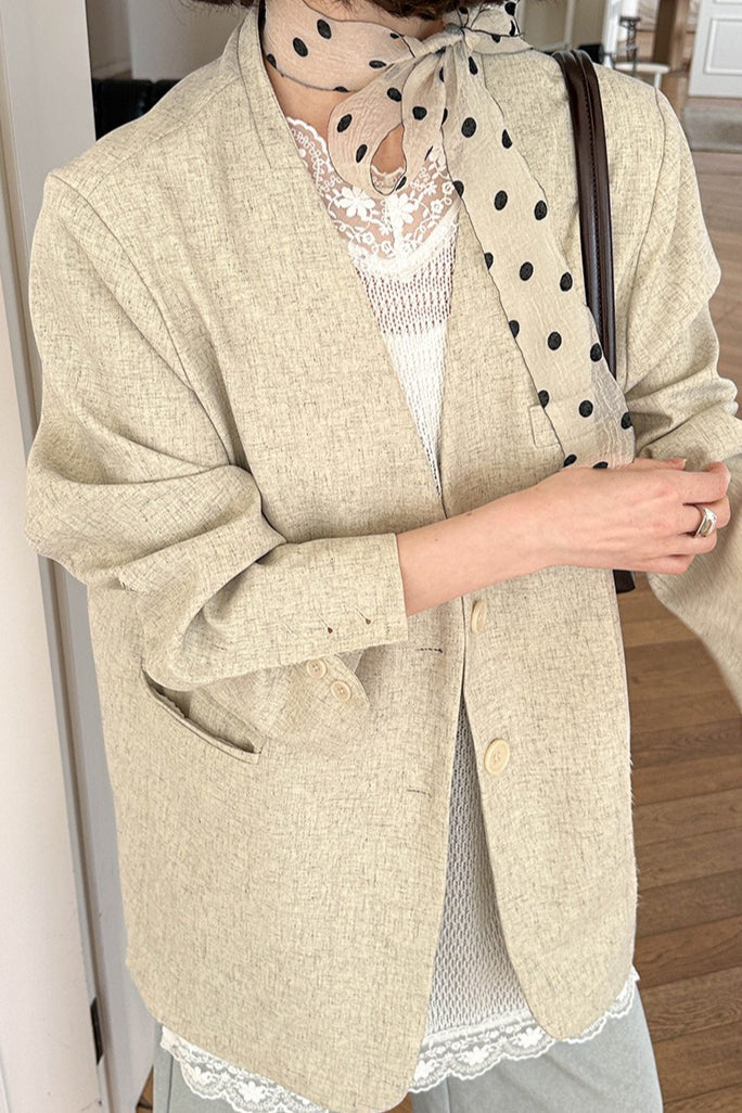 Casual V-Neck Blazer