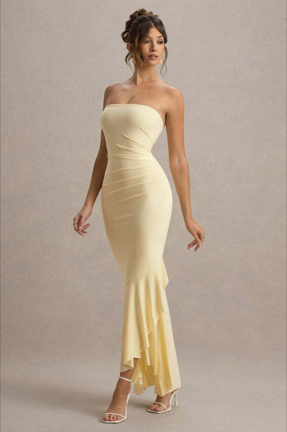 Elegant Strapless Party Dress