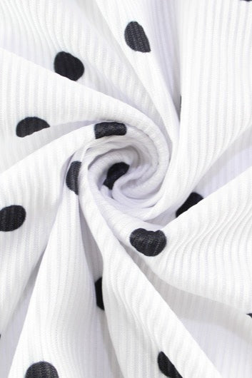 Polka Dot Mock Neck Sleeveless Bodycon Maxi Dress