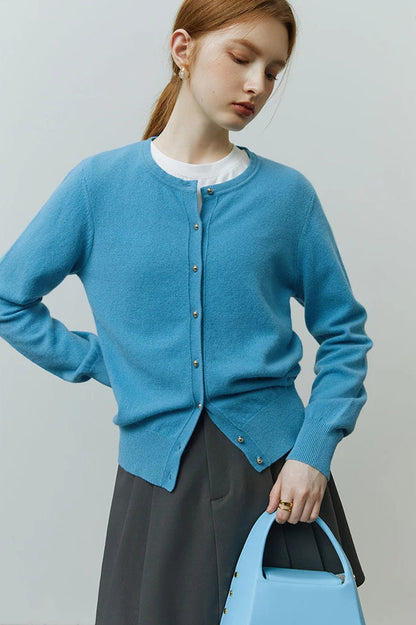 Casual Solid Knit Sweater Cardigan