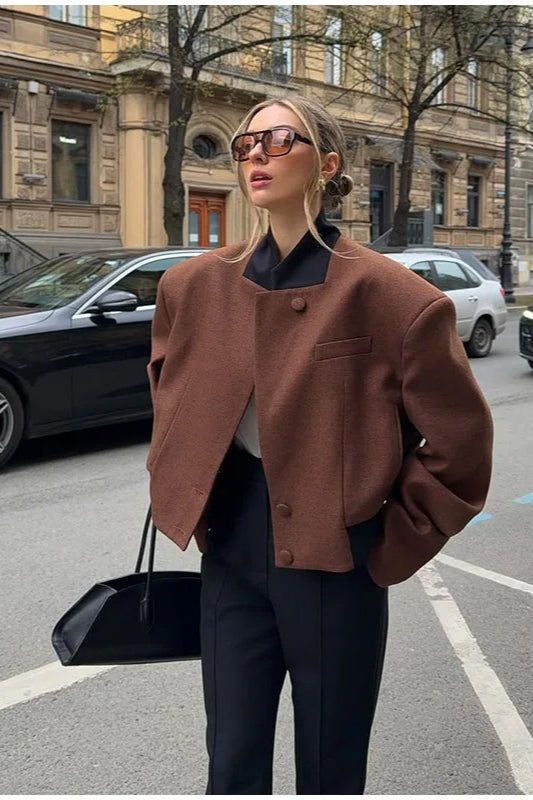 Vintage Lapel Short Jacket