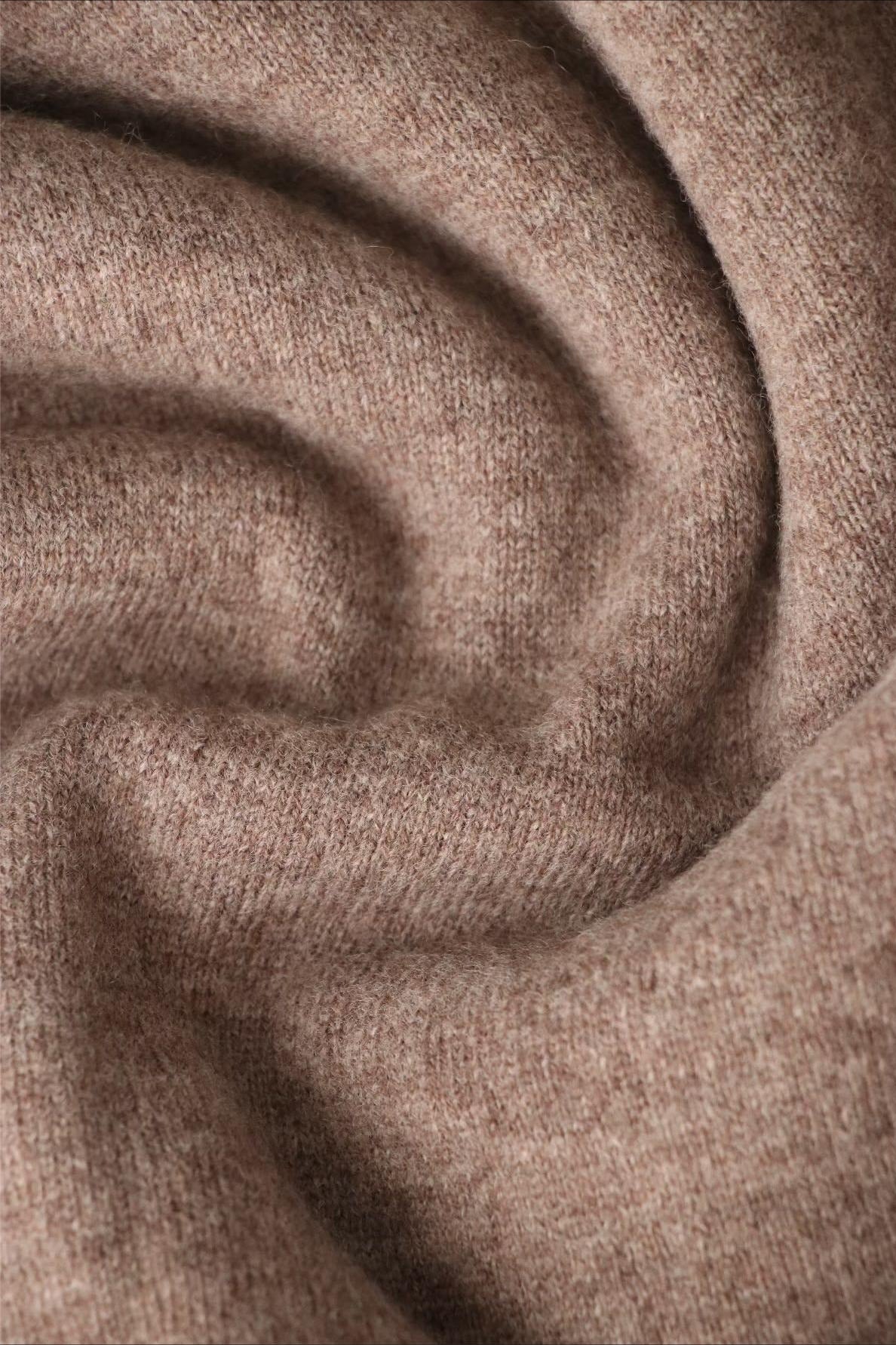 High Neck Flocked Slouchy Knit Dress