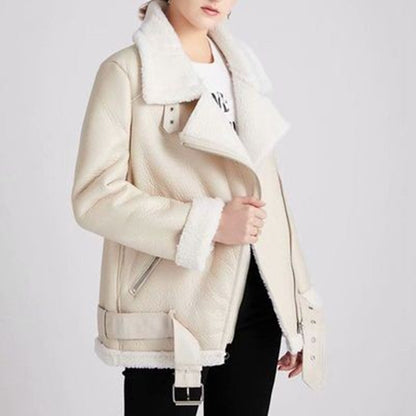 Amy Fashion - New Faux Leather Double Sided Coat