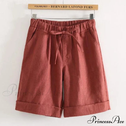 Fashion Elastic Waist Loose Shorts