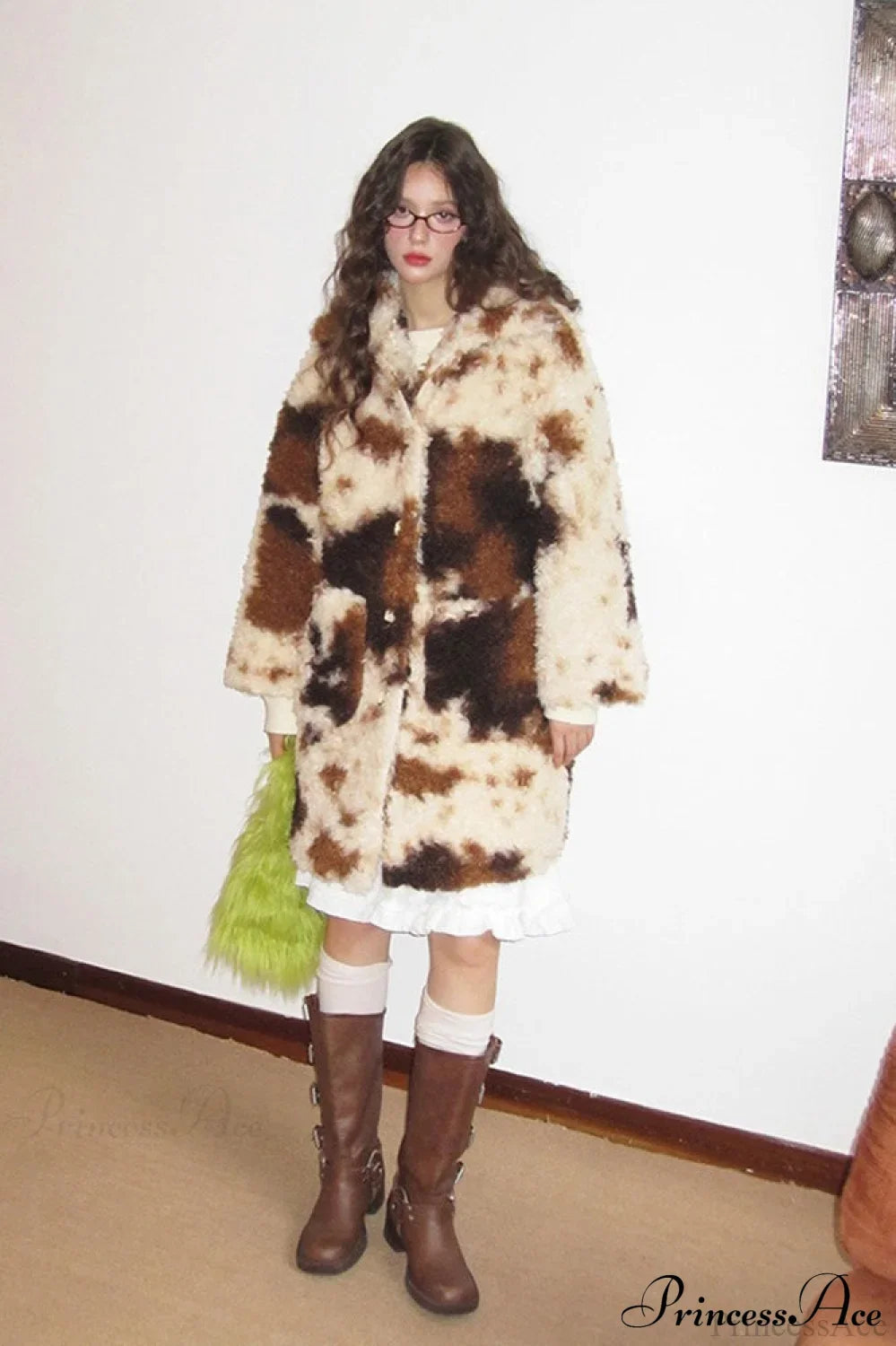 Faux Fur Long Minimalist Coat