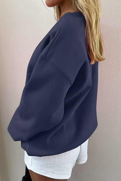 Bow Graphic Crew Neck Sweatshirt