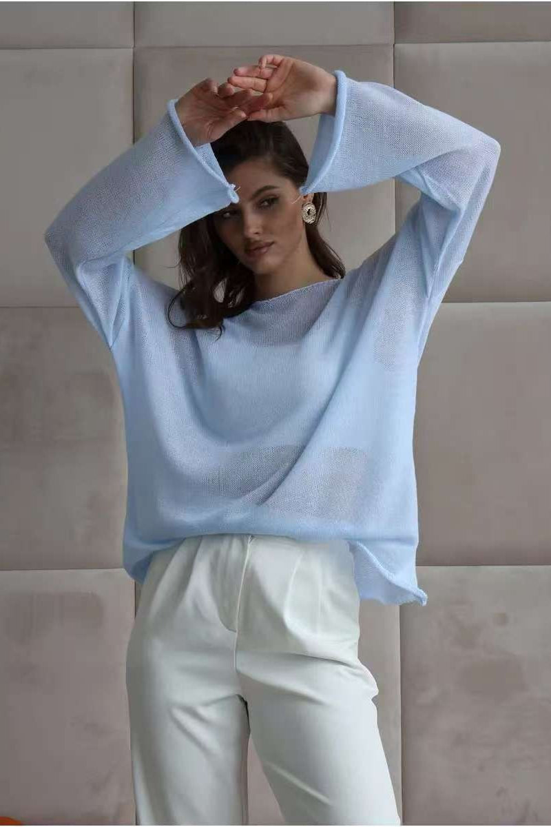Lightweight Hollow Knit Sweater