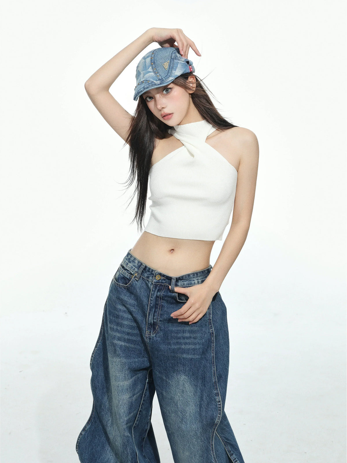Cross Neck Crop Top