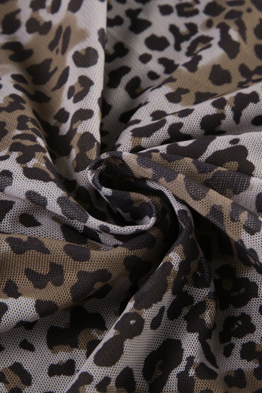 Vintage Leopard Print Low Waist Bodycon Skirt