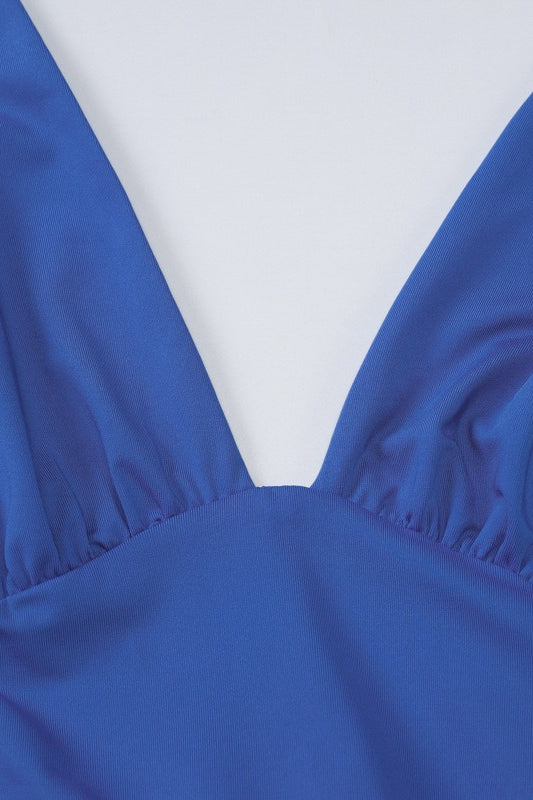 V-Neck Halter Backless Dress