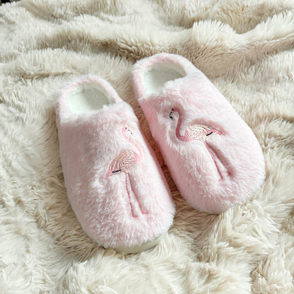 Flamingo Plush Slippers
