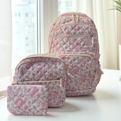 Nia Floral Quilted Bags - 3 PCS Set