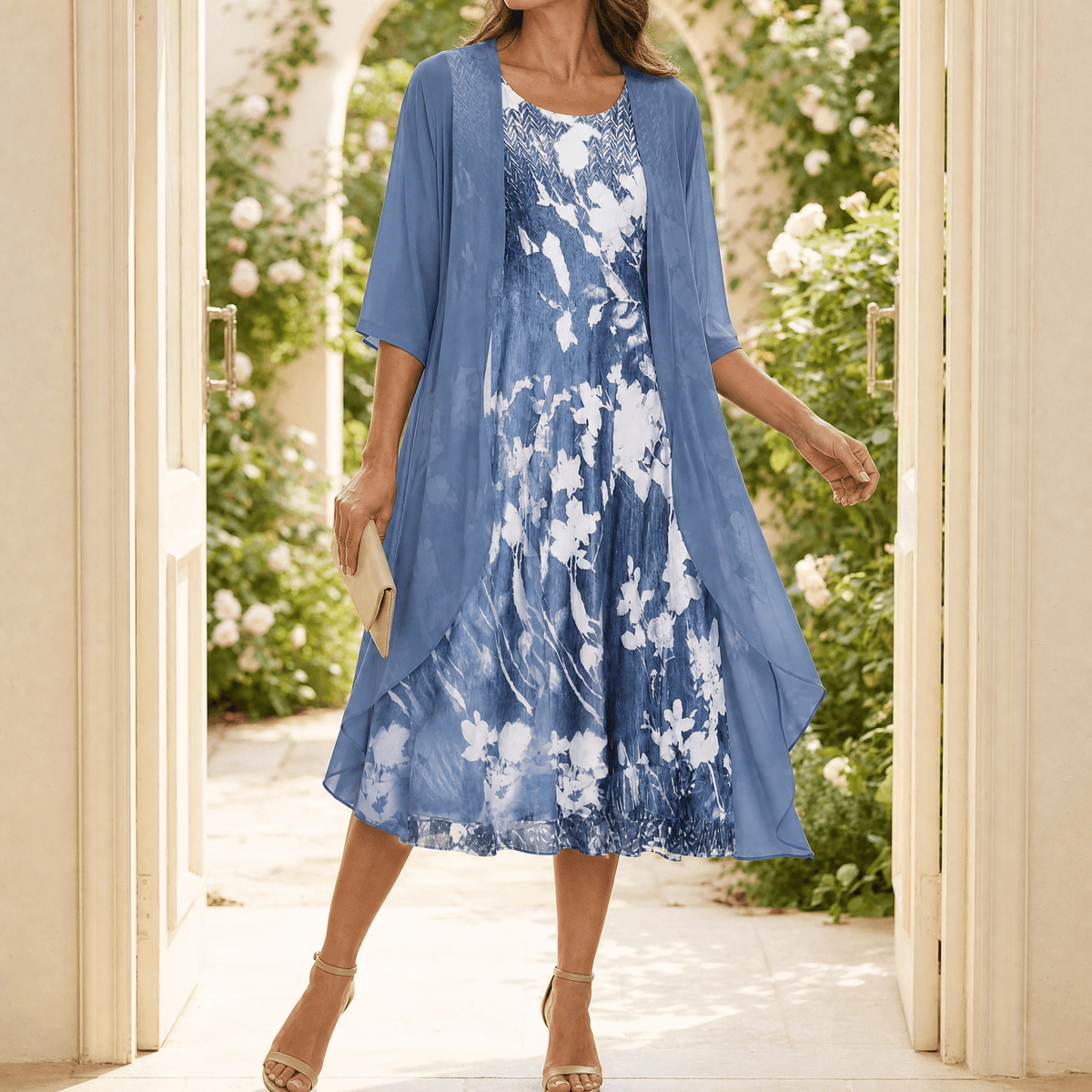 Floral Two Piece Dress Set