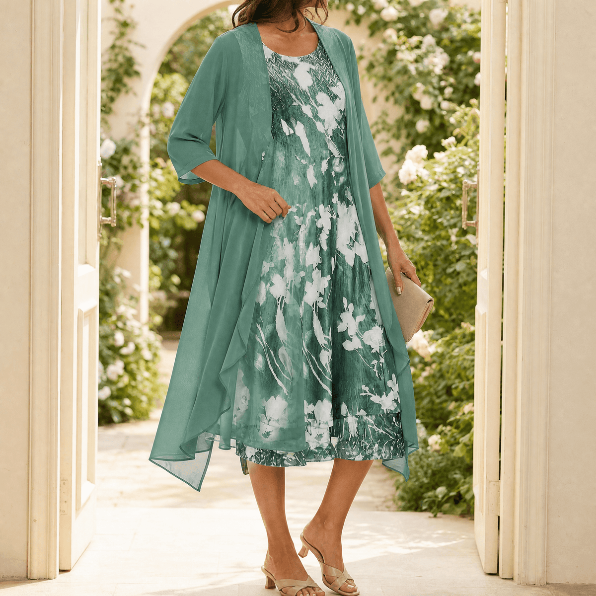 Floral Two Piece Dress Set