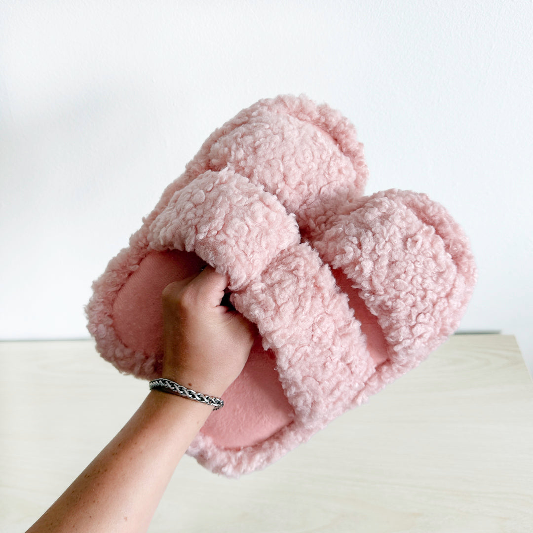 Holly Open Toe Plush Slippers