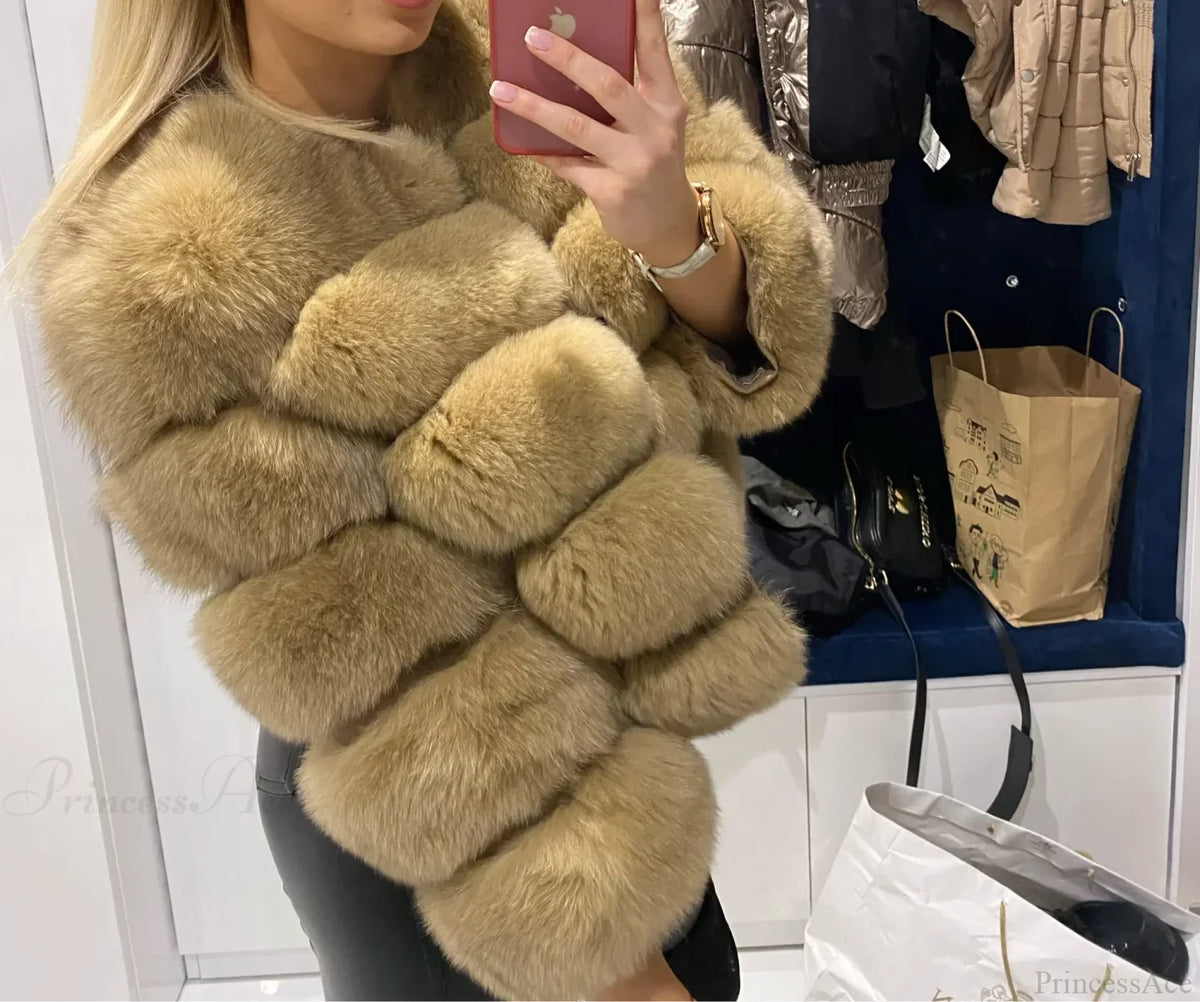 Fox Fur Winter Cold Weather Coat
