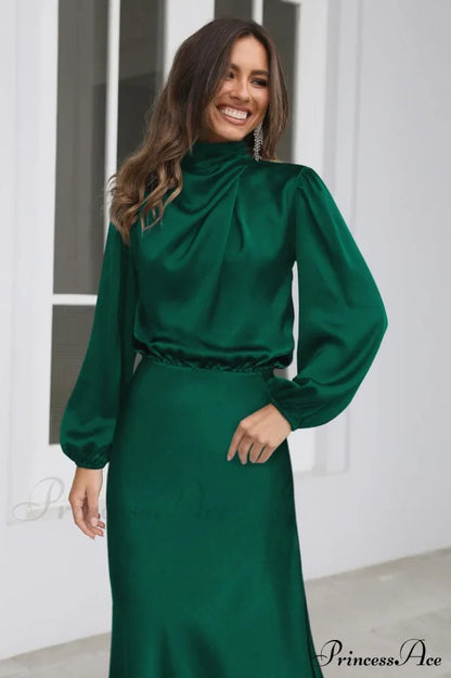 From The Source Charming High Neck Bridal Dress