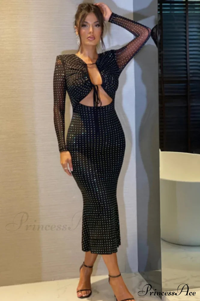 Georgia Sparkle Stylish Midi Dress