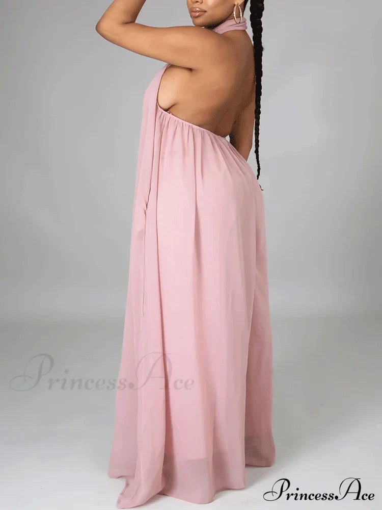 Halter Casual Graceful Maxi Dress