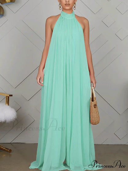 Halter Casual Graceful Maxi Dress