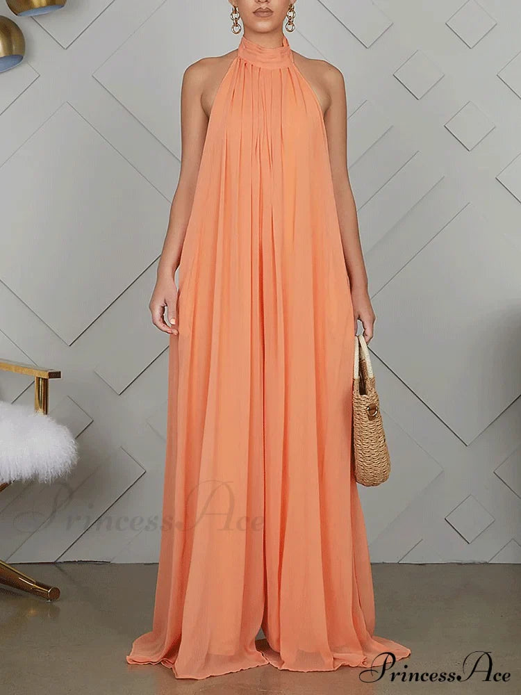 Halter Casual Graceful Maxi Dress