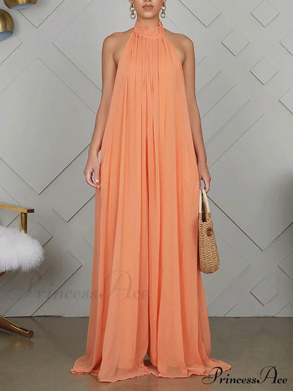 Halter Casual Graceful Maxi Dress