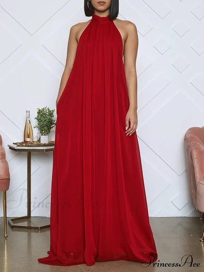 Halter Casual Graceful Maxi Dress