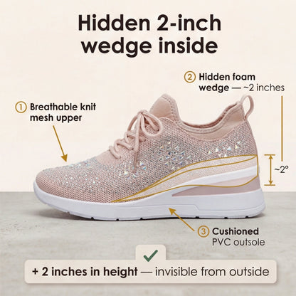 Women’s Rhinestone Wedge Sneakers