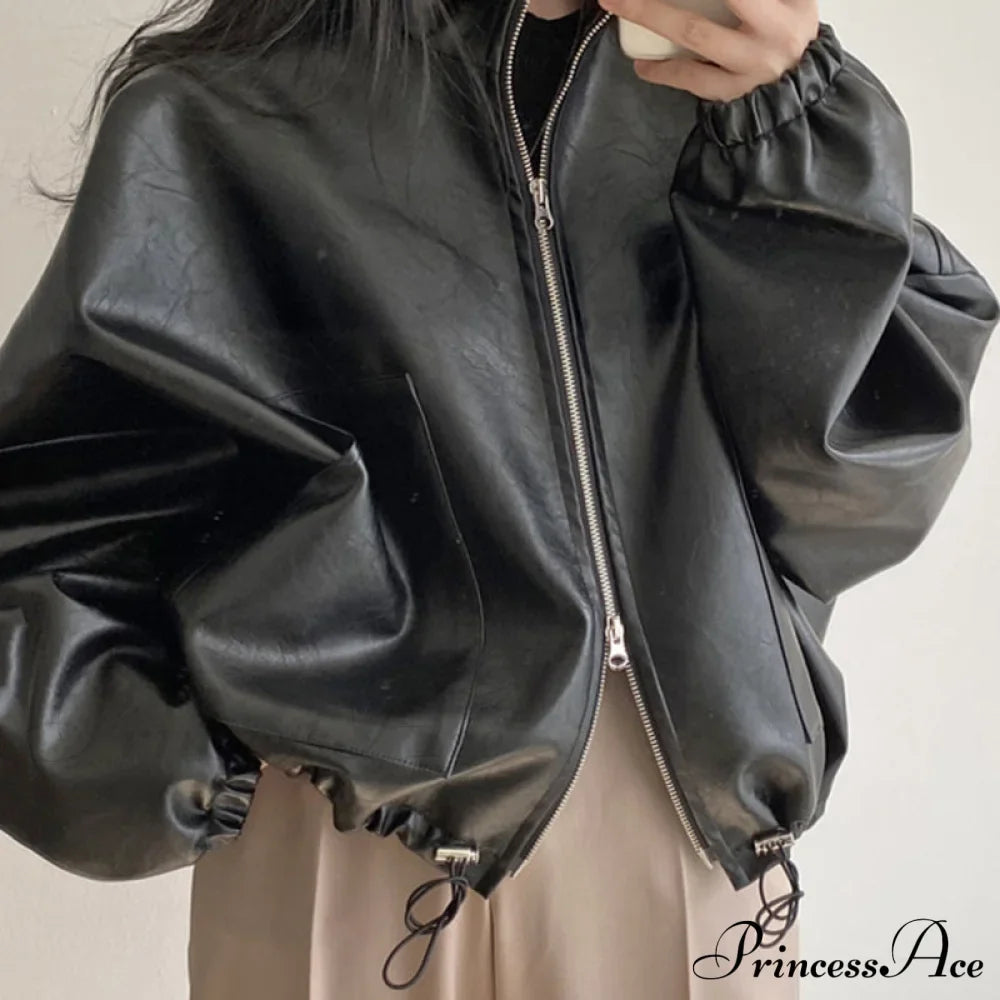 Hip Hop Personalized PU Leather Jacket