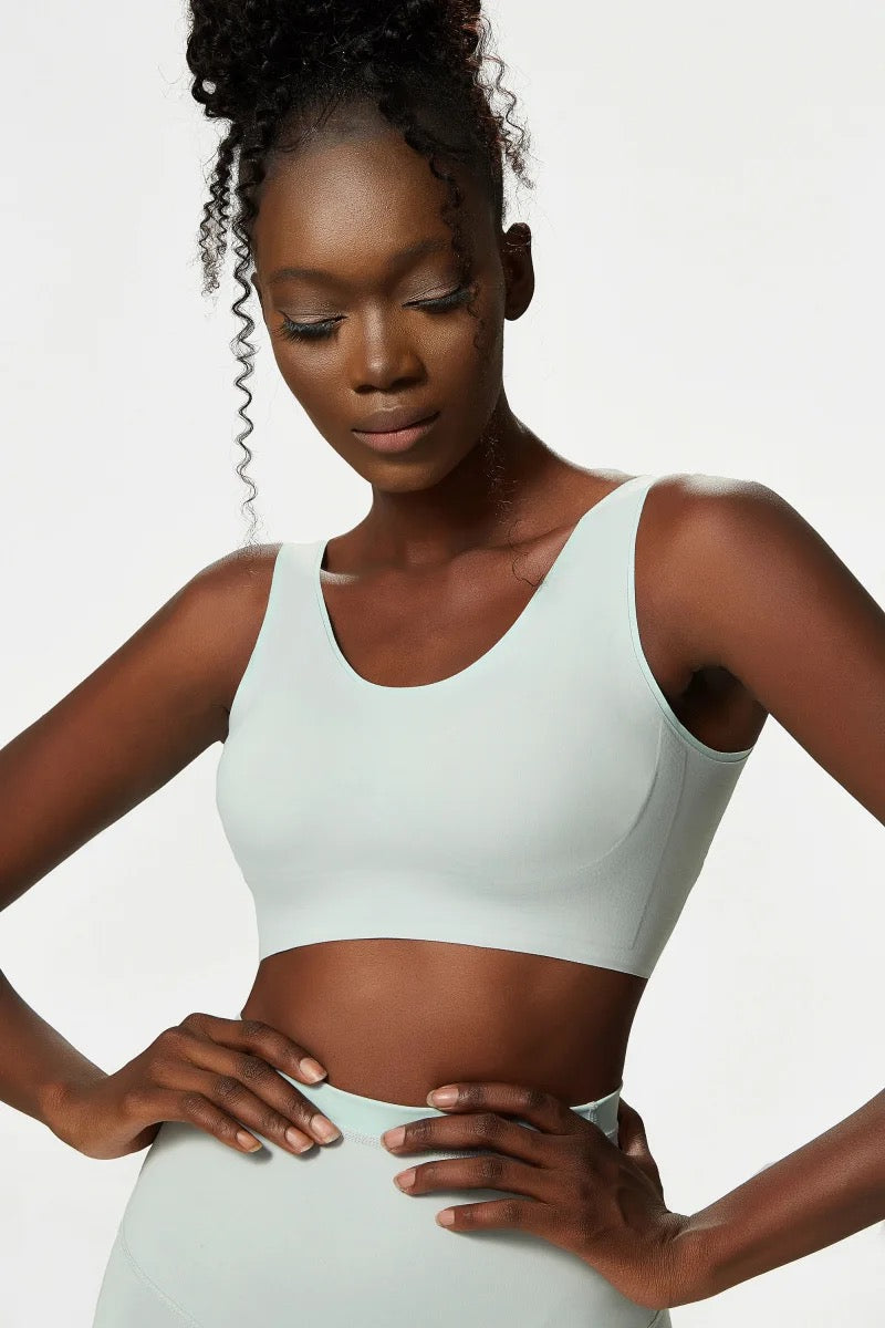 PEYTON SPORTS BRA AND Graceful LEGGINGS SET ICE GREY