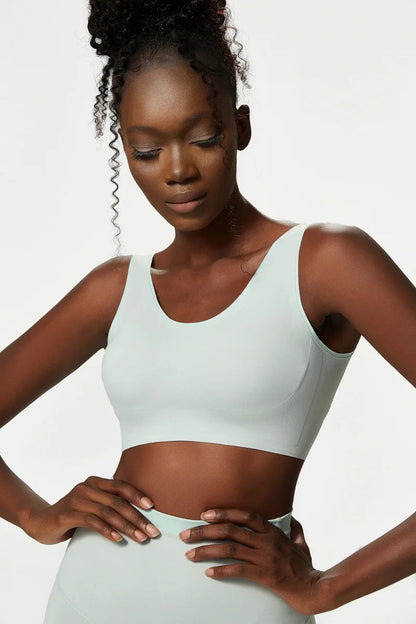 PEYTON SPORTS BRA AND Graceful LEGGINGS SET ICE GREY