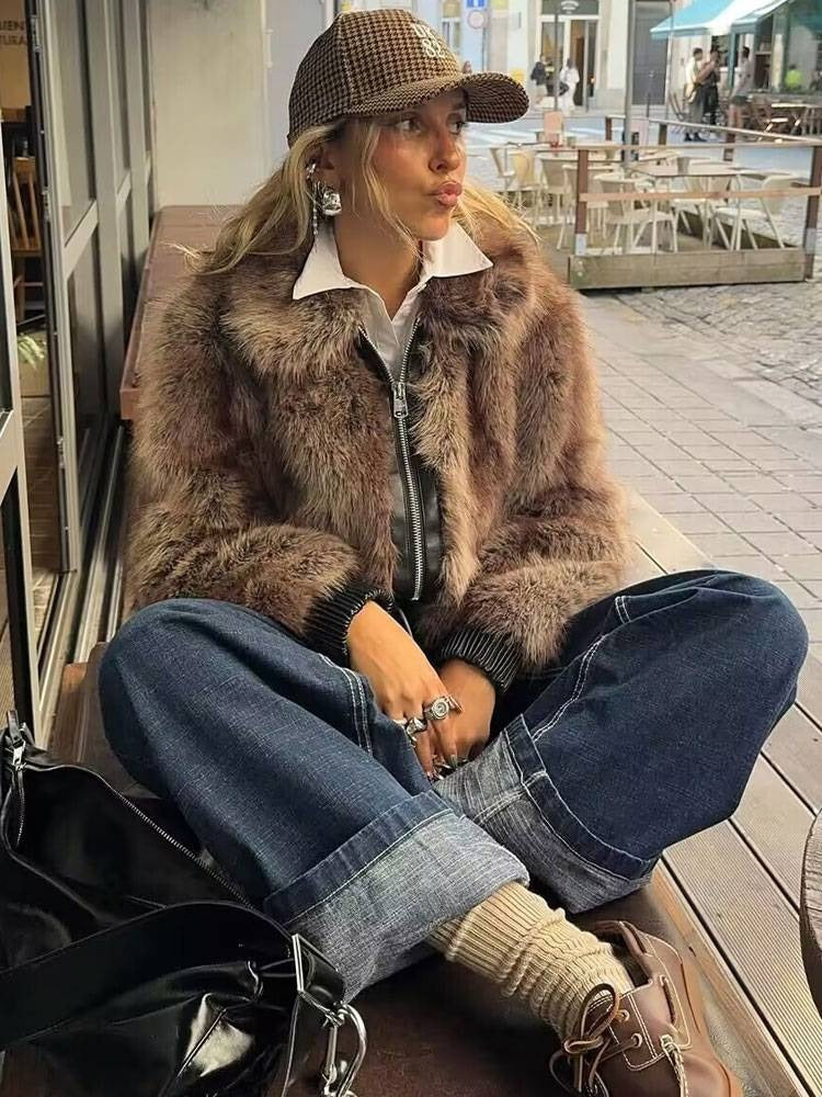 Eleonore Colorblock Faux Shearling Jacket