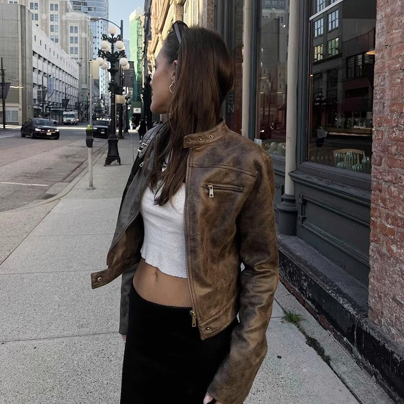 Carter Distressed Leather Jacket