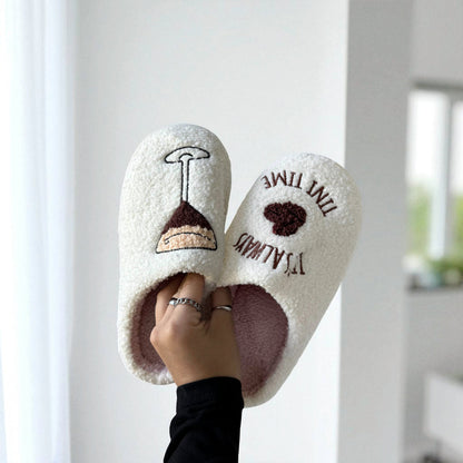 Espresso Martini Plush Slippers
