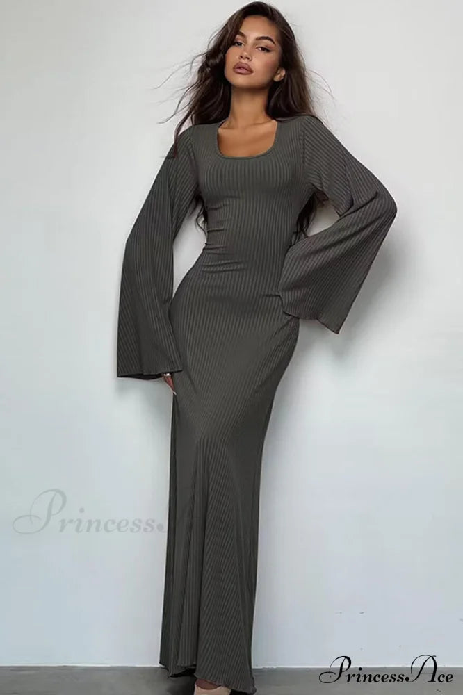 Jaye Long Stylish Sleeve Maxi Dress