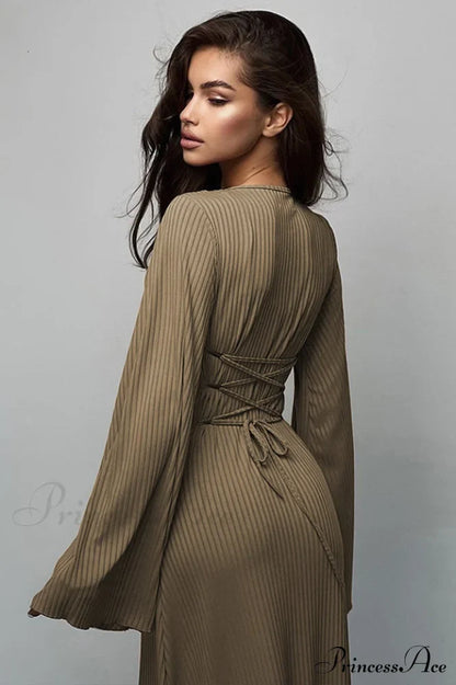 Jaye Long Stylish Sleeve Maxi Dress