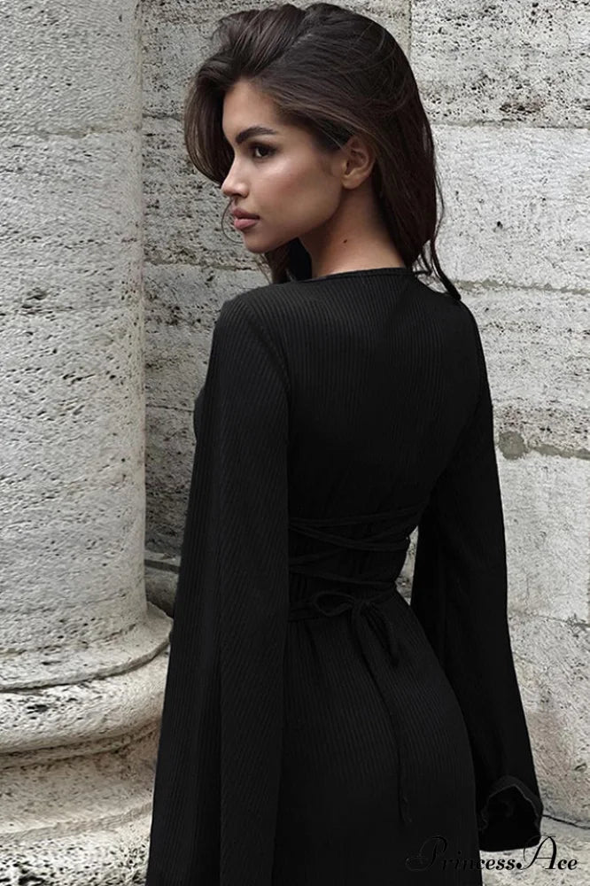 Jaye Long Stylish Sleeve Maxi Dress