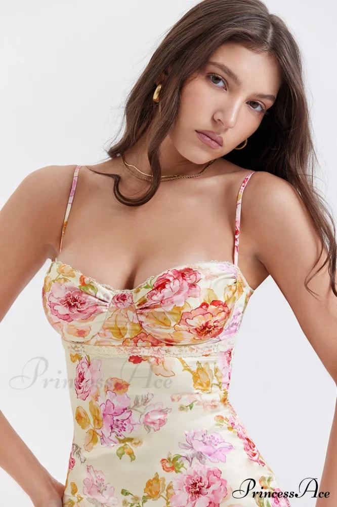 Josefina Ivory Stylish Floral Maxi Dress