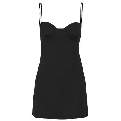 Sweetheart Spaghetti Strap Ruched Bust Bodycon Mini Dress