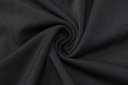 Mock Neck Contrast Mesh Panel Thumbhole Glove Sleeve Bodycon Mini Dress
