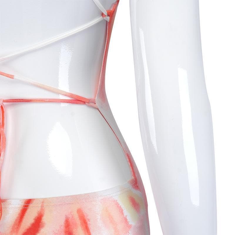 Square Neck Spaghetti Strap Side Ruched Abstract Floral Satin Maxi Dress