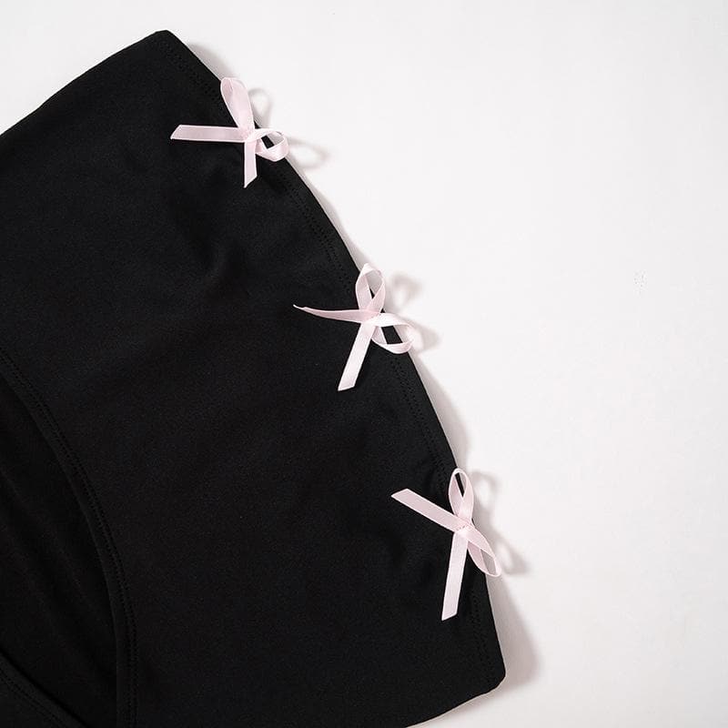 Strapless Bow Trim Midriff Cutout Bodycon Mini Dress