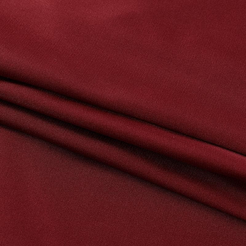 One-Shoulder Double Strap Ruched Satin Side Slit Maxi Gown