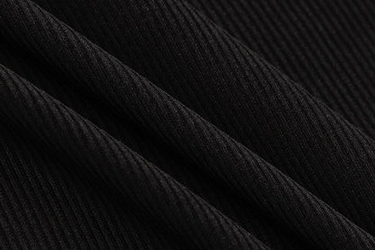 Notch Neck Sleeveless Ribbed Knit Bodycon Maxi Dress
