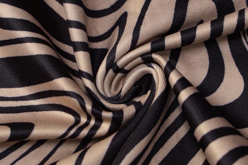 Marble Print Spaghetti Strap Cowl Neck Slit Midi Dress