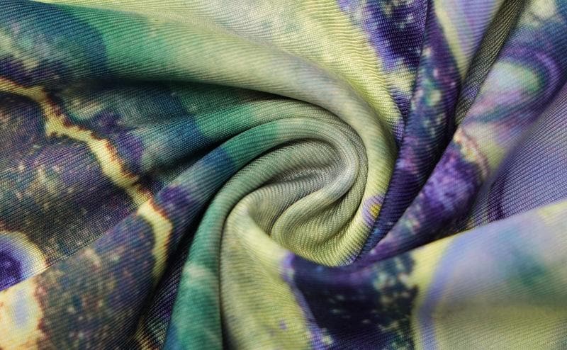 Abstract Marble Print Cowl Neck Spaghetti Strap Side Slit Midi Dress