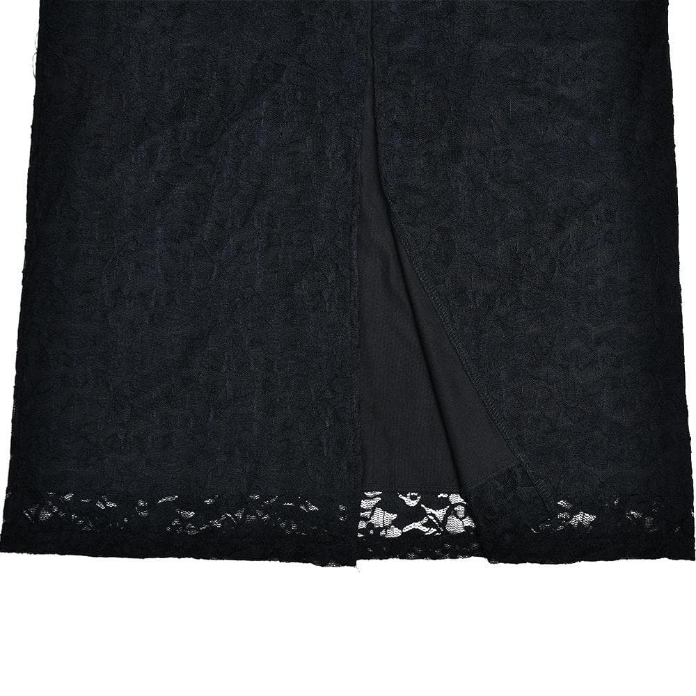 Corset Bodice Sheer Lace Spaghetti Strap Column Maxi Gown