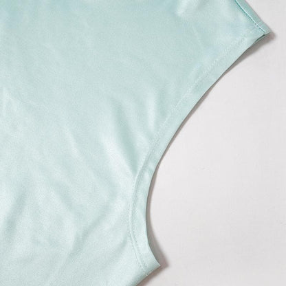 Crew Neck Contrast Panel Band Bodycon Maxi Dress